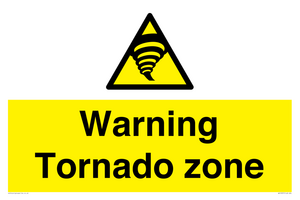 Warning Tornado zone